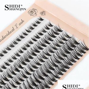 Falsos cílios 6 fileiras 120 Pacotes Extensão de cílios naturais Mink Faux Individual 2030d Lashes de cílios de maquiagem olho 240318 Drop de dhsxg