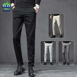 Men's Pants Brand High Quality Spring Summer Cotton Stretch Mens Classic Formal Pants Business Khaki Grey Trousers Male Plus Size 28-38 Y240514