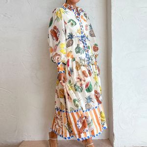 オーストラリアドレス女性ファッショングラフィティプリントビッグスイングホリデーバケーションドレス無料船