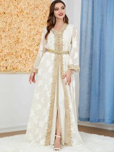 Ubranie etniczne elegancka eid muzułmańska sukienka kobiety Ramadan marokański kaftan kimono jubah długa szata abaya islamska odzież Turcja hidżab arabska sukienka t240515