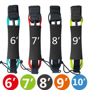 SURF LEASH 6-10 pés SUP PLACA DE SURF ROPE SURFABOLOBELA TPU TPU SWIVELES ANONESSANTES PABELA INFLACIVA PABELA PEDRO LONGBOOD ROPE 240507