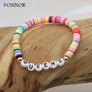 Strand Bracelets For Women 2024 Trendy Letter Friendship Bracelet Jewelry Customized Colorful Beaded Holiday Party Wholesale