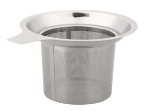 8875 cm rostfritt stål nät te -infusörverktyg återanvändbar kaffesilver löst blad krydda filter1224539