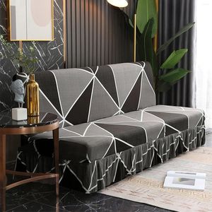 Sandalye, ayarlanabilir elastik kanepe kolsuz yatak örtüsü Yumuşak süt ipek her şey dahil katlanabilir etek