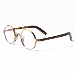 Occhiali da sole cornici Design del marchio Betsion Men a mano Made in titanio rotondo telace acetato di braccia da donna femmini