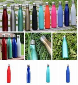 500ml Stainless Steel Water Bottle Double Walled Cola Shape Sport Vacuum Insulated Travel Bottles 18 STYLES KKA78458553718