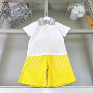 Лучшие детские спортивные костюмы летние футболки для детской дизайнерская одежда размер 100-150 см рубашка поло и большие карманные желтые шорты 24FEB20