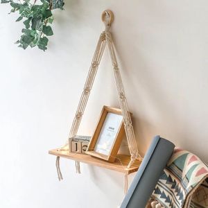 Tapisserier vägg hängande klappbräda tapestry rack nordisk kreativ boho handvävd studierum sovrum dekoration enskikt träram