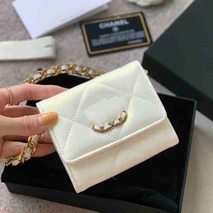 Luxury Mini Ladies 19bag Designer Wallet Vintage Gold Hardware Shoulder Bag Cross Body Leather Diamond Plaid Underarm Bag Trend Coin Purse Card Holder Fanny Pack 12c