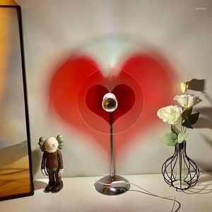 Bordslampor Diy Romantic Love Light and Shadow Desk Lamp USB Plug Bauhaus Wedding Creative Projection Bedroom Mood