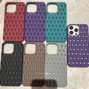 Woven Hollow Breathable Heat Dissipation iPhone 11 Phone Case for iPhone 15 Pro Max