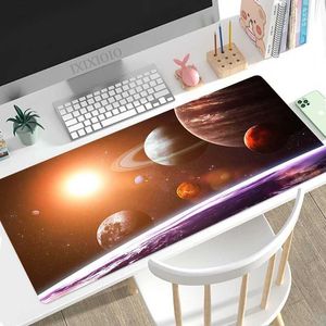 Fare Padleri Bilek Rests Fare Pad Oyun Uzay Evren Güneş Sistemi XL Yeni Büyük Bilgisayar Mousepad XXL Masa Paspasları Klavye Pad Halı Fare Mats J240510