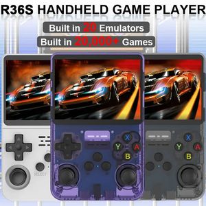 R36S Handheld Game Console 3.5 IPS -skärm PORTABLE GALE PLAYER 128G Videospel Konsol Retro -spel för Child Mini Machine 240509