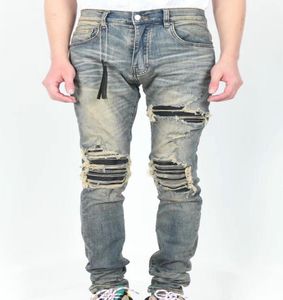 2020 Nya herrdesigner Jeans Luxury Mens Zipper Jeans Ripped Denim Pants Mens Designer Högkvalitativ Biker Pants Storlek 30388117068