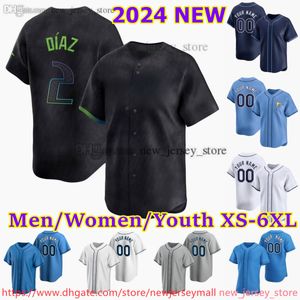 2024 Cidade personalizada S-6xl 56 Jerseys de beisebol Randyarozarena shanemcclanahan ryanpepiot zacheflin yandydiaz manuelmargot wanderfranco lukeraley taylorwalls