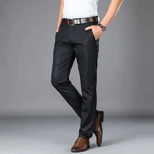 Calças masculinas Browon 2024 Primavera Summer Mens Smart Casual Pants Detalhes de bolso reto regulares calças completas calças masculinas Big Size 29-42 Y240514
