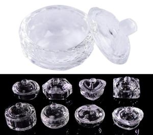 Nagelkonstutrustning 1 st akrylpulver flytande kristallglas dappen skål lockskål kopphållare manikyrverktyg för5616968