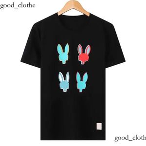 Psychol Bunny Mens Womens Kaninchen Männer Hemd Mode Designer Physcho Bunny Shirt Paar Kurzarm Mann Tops Psyco Bunny Shirt Mode Summer Slim Skull Short 104