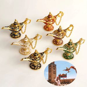 In metallo colorato Aladdin Magic Lamp Style Ing in miniatura per matrimoni Cena per la casa Desktop Decoration Crafts 240513