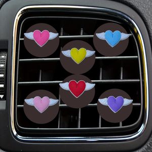 Safety Belts Accessories Love Wings Cartoon Car Air Vent Clip Outlet Clips For Office Home Per Conditioner Drop Delivery Othdr