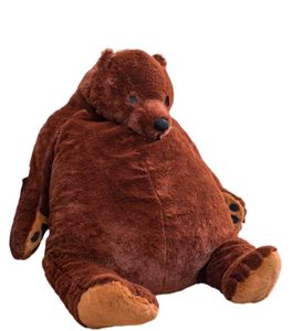 100cm Brown Djungelskog Bear Plush Toys Soft Stuffed Animal Plush Bear Toy Cushion Doll for Girl Soft Pillow H10259285955