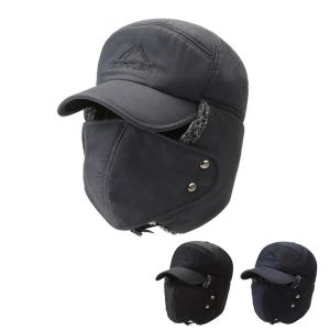 Ny vinterdjockad varma öronmuffor Lei Feng Hat Män och kvinnor Street Accessories Windproof Outdoor Riding vandring Leisure Ski Hat