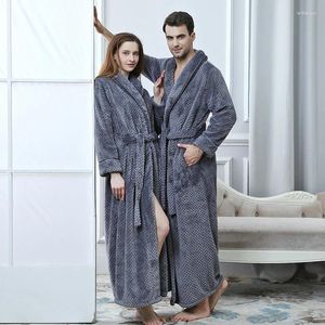 Handduk män kvinnor lång badklänning badrock korall sammet pajamas kropp spa super absorberande hem dekoration fast