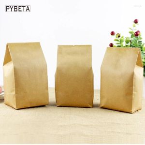 Embrulho de presente 100pcs/lote- cm de 2 cm de 2 cm de papel kraft de papel time vedação lateral bolsa reforçada para pacote de festas de comida de café para café