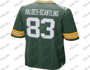 American Football Jersey Men Women Kid Youth Top Marquez ValdesScantling Green Game Player Jersey2724869
