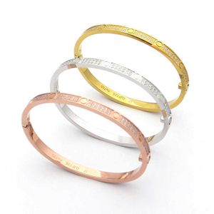 Crystal clear high quality women's bracelet Jewelry narrow full womens sky star screw Bracelet with Original logo cartter