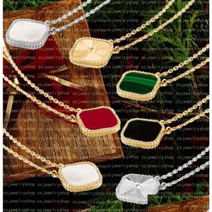 Pendant Necklaces 15Mm Fashion Classic4 Four Leaf Clover Necklace Pendants Mother-Of-Pearl Stainless Steel Plated 18K For Women Girl V Dhisu