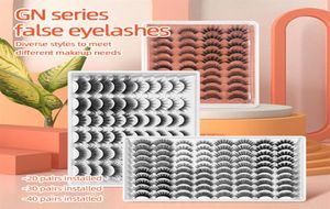 Diverse 25mm Mixed Styles 3D Mink False Eyelashes Natural Long Lashes Handmade Wispies Bushy Fluffy Sexy Eye Makeup Tools 20 Pairs2509210