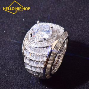 Europeiska och amerikanska hiphop-diamantblandade design, fashionabla, eleganta och atmosfäriska ringtillbehör för män och kvinnors modevaror