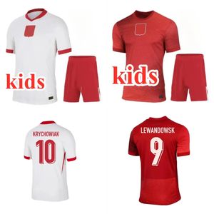 Trikots 2024 2025 Polen Football Shirt Kinderfußball -Kit Europäischer Pokal Lewandowski Polonia Krychowiak Zielinski Zalewski Szymanski 2026 Weltmeisterschaft