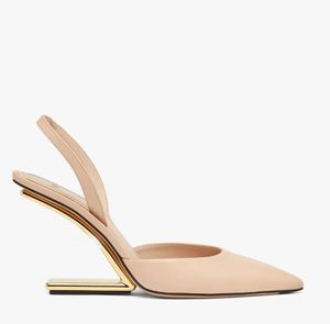 Zarif marka ilk tasarımcı kadın sandaletler ayakkabı açık ayak parmağı deri çıplak siyah beyaz siyah pembe sandal pompalar parti elbisesi f şekilli yüksek topuk ayakkabı bayan slingback kutusu