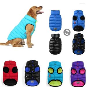 Dog Apparel Reversible Coat Clothes Winter Warm Jacket For Small Large Dogs Waterproof Thick Vest Jumpsuit Golden Retriever Waistcoat