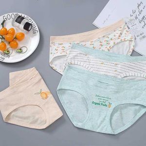 K21I Maternidade sugere o conjunto de roupas íntimas de maternidade de algodão de 4 peças, adequado para mulheres grávidas de baixa cintura e abdominal no verão D240517