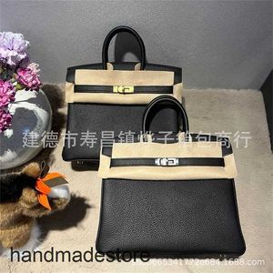 BK25/30 Platinum Leather Bag Designer 23 Togo Gold and Silver Buckle Handbag Casual and Fashionable Original Logo WQH8
