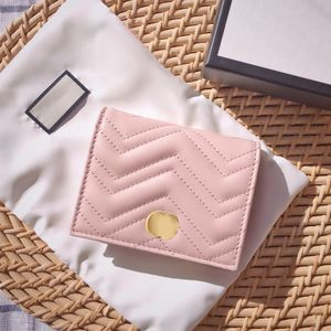 Mini folding Card Holder Leather Purse Luxury Designer Coin Purses mens quilted passport holders Wallet high quality wholesale key pouch wallet Women's id card Purse