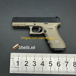 1:3 G17 Metal Toy Gun Model Alloy Mini Keychain Shell Ejection Pistol Fidgets Toy Look Real Impressive Collection Gifts for Boy Adult Portable Luxury Birthday Gift