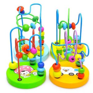 その他のおもちゃミニモンテッソーリ木製のおもちゃの子供レンズサーキュラービーズライン迷路ローラーコースター幼児教育パズルおもちゃS245163 S245163