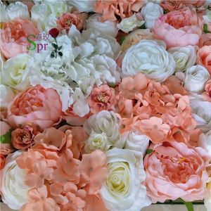 Dekorativa blommor SPR 10st/Lot Artificial Silk Arrangemang Blomvägg för bröllop Bakgrunds bågsbord Flowe