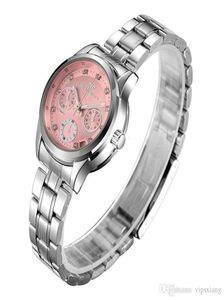 Women039s Automatic Mechanical Casual watch Brand watches white Pink dial Hollow Ladies stainless steel strap sports Female wri9221034