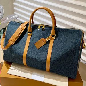 10A Fashion Designer Duffle Luggage Blue Handbags Denim Designers Bags Large Women Bag Fashion Classic Bag Capacity Travel Baggage 45CM Pgsp