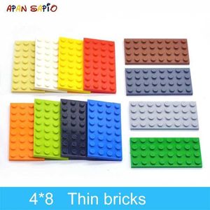 Andra leksaker 15 DIY Building Blocks Thin Digital Blocks 4x8 Poots 12 Färger Utbildning Kreativitet och kompatibilitet med Childrens Brand Toys 3035 S245163 S245163