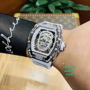 Designer Luxury Watch Date Luxury Mens Mechanics Watches Wristwatch Ghost Automatic Mechanical R Watch Hollowed Diamond Skull with Unique Persona
