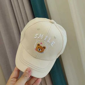 Шляпы шляпы мультфильм детская бейсбольная шляпа милый медведь вышитая шляпа для малышей и девочек Лето солнцезащитное кремо