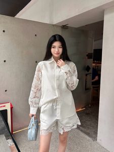 2024 Summer Age Reducing Luxury Shirt and Shorts Two Piece Set