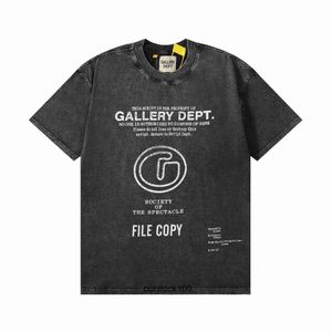 Gallerry Deept High End Designer T koszule do mody Letter Slogan T-shirt z krótkim rękawem dla mężczyzn i kobiet High Street Half Sleeve z oryginalnymi etykietami 1: 1