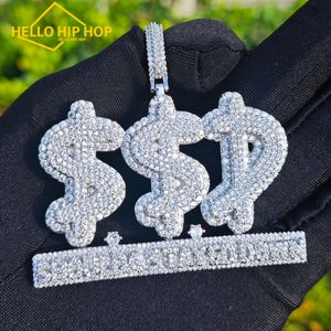 Hip Hop USD Letter Pendant with Gold and Silver Plated Rap Singer Premium Accessories Pendant Necklace